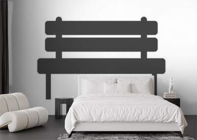 Vector simple icon, Bench icon Wall mural