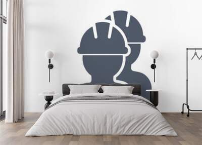 Workers icon isolated on transparent background Wall mural