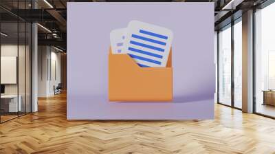 Office business element with folder icon concept Wall mural