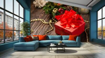 Christmas New Year Celebration Decorations Concept Wall mural