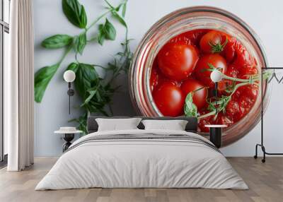 fresh tomato sauce on table Wall mural