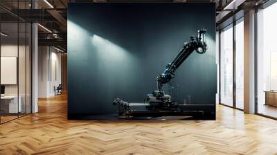 heavy automation robotic arms machine in smart factory industrial,Industry 4.0 concept Wall mural