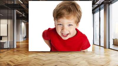 cute boy looking up Wall mural