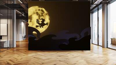 halloween background with moon Wall mural