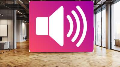 Loud speaker icons Wall mural