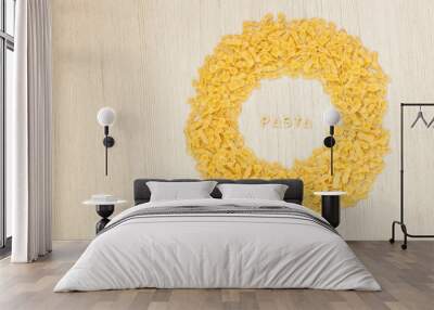 PASTA text made of pasta letters Wall mural