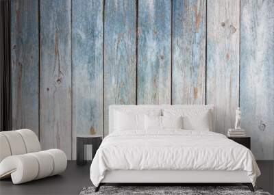 blue vintage wooden background Wall mural