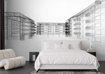 3D architecture abstract Wall mural