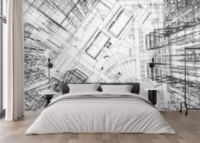 3D architecture abstract Wall mural