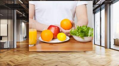 Healthy eating for man Wall mural