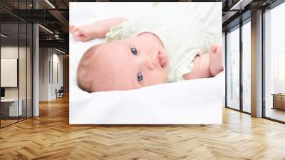 Portrait of a cute baby girl Wall mural