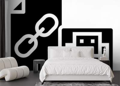 file glyph icon style Wall mural