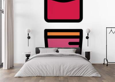 sport clothes filled outline icon style Wall mural