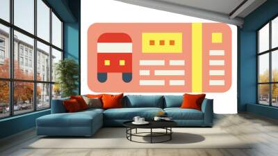 ticket flat icon style Wall mural