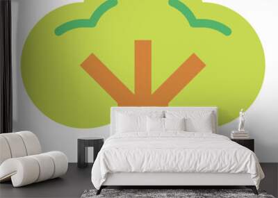 tree flat icon style Wall mural