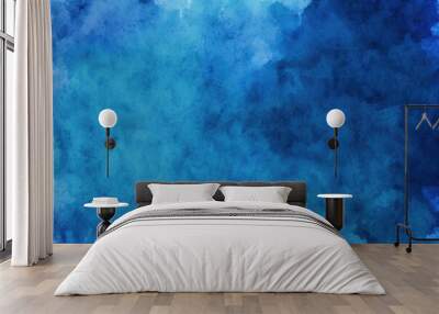 Ai generate modern pastel blue water colour background.Ai generate . Wall mural