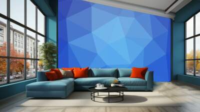 Dark Blue, Red vector triangle mosaic texture. Wall mural