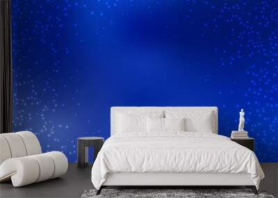 Dark BLUE vector texture with milky way stars. Wall mural