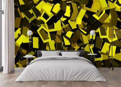 Dark Green, Yellow vector pattern with colorful hexagons. Wall mural