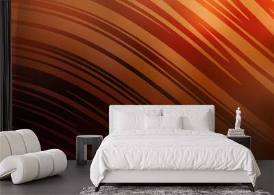 Dark Orange vector glossy abstract background. Wall mural