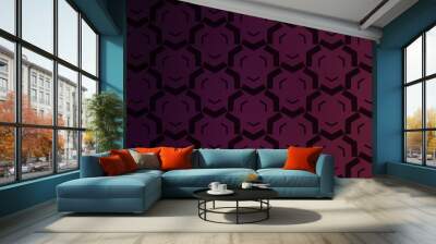 Dark Purple vector backdrop with wry lines. Wall mural