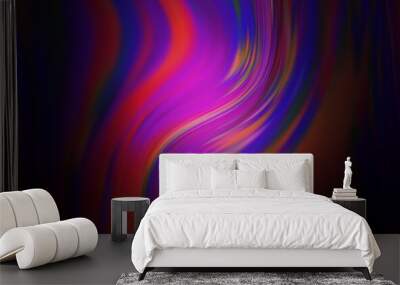 Dark Purple vector blurred bright texture. Wall mural