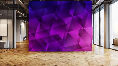 Dark Purple vector low poly texture. Wall mural