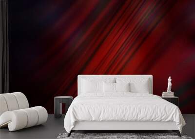 Dark Red vector pattern with night sky stars. Wall mural