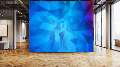 Light Blue, Red vector shining triangular layout. Wall mural