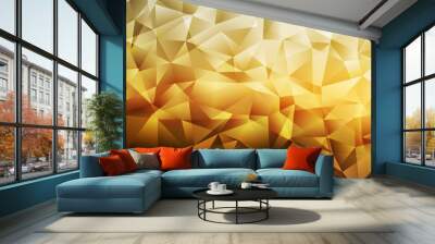 Light Blue, Yellow vector abstract polygonal background. Wall mural