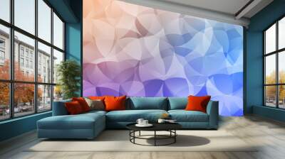 Light Blue, Yellow vector polygon abstract backdrop. Wall mural