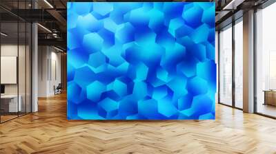 Light BLUE vector abstract polygonal template. Wall mural