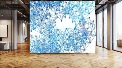 Light BLUE vector texture with artificial intelligence concept. Wall mural