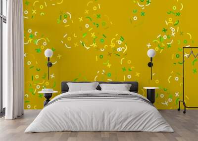 Light Green, Yellow vector template with math simbols. Wall mural