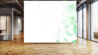 Light Green vector polygon abstract backdrop. Wall mural