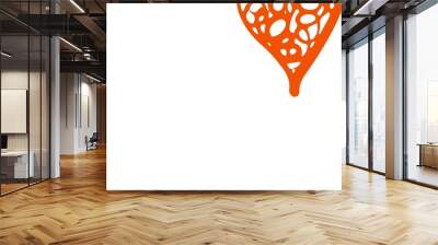 Light Orange vector pattern with colorful hearts. Wall mural