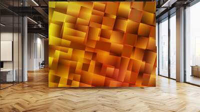 Light Orange vector texture in rectangular style. Wall mural