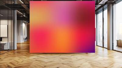 Light pink, yellow vector gradient blur drawing. Wall mural