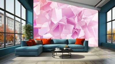 Light Pink vector polygonal background. Wall mural