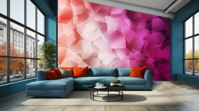 Light Pink vector shining triangular backdrop. Wall mural