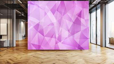 Light Pink vector triangle mosaic template. Wall mural