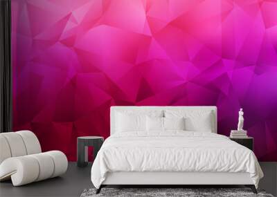 Light Purple, Pink vector low poly layout. Wall mural