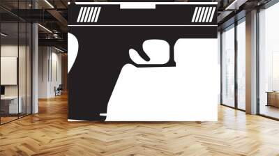 Hand gun pistol svg vector cut file cricut silhouette design for t-shirt gun shop  Wall mural