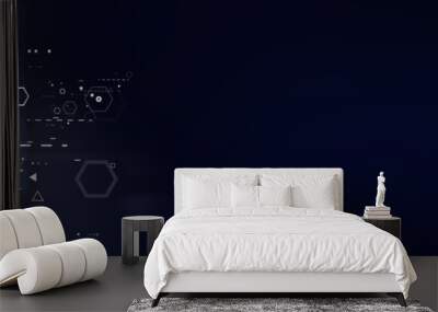 Abstract futuristic digital technology Wall mural