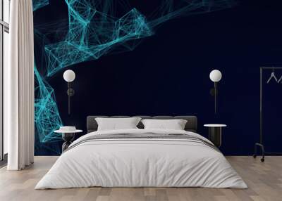 Abstract futuristic shapes. Wall mural