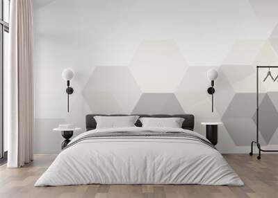 Abstract technology background with hexagons Wall mural