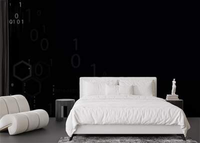 Binary numbers on digital screen Wall mural