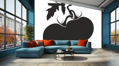 Vector illustration of tomatoes Wall mural