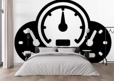 
A car gauge dashboard solid icon design

 Wall mural