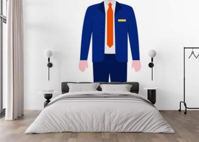 
A professional male avatar, train conductor illustration 
 Wall mural